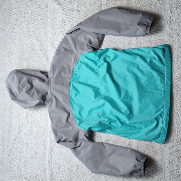 The North Face Mint Green And Gray Light Jacket Fleece Lined Girls Large 14/16 - Picture 9 of 14